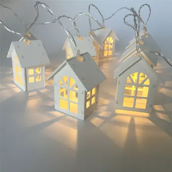 

LED Light String Warm White 10LED 1.5M European Decoration House Shaped Decoration Halloween Decoration