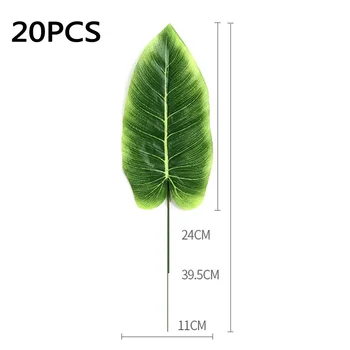 

Artificial Monstera Branch Palm Leaves Room Home Decorative Leaf Display 20xSet