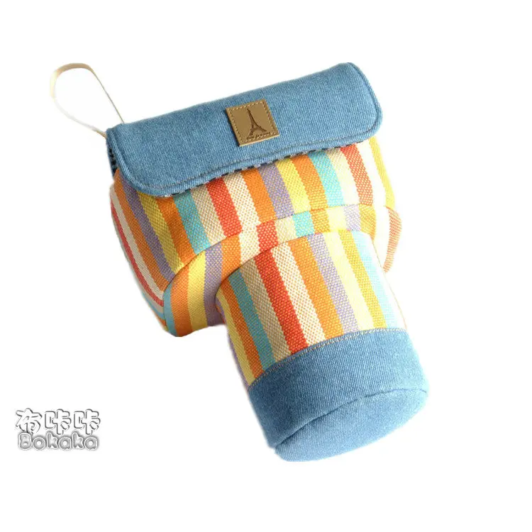 

CamDress Rainbow stripes Canvas bag lightweight design Wear-resistant Senior handmade Customized photography bag
