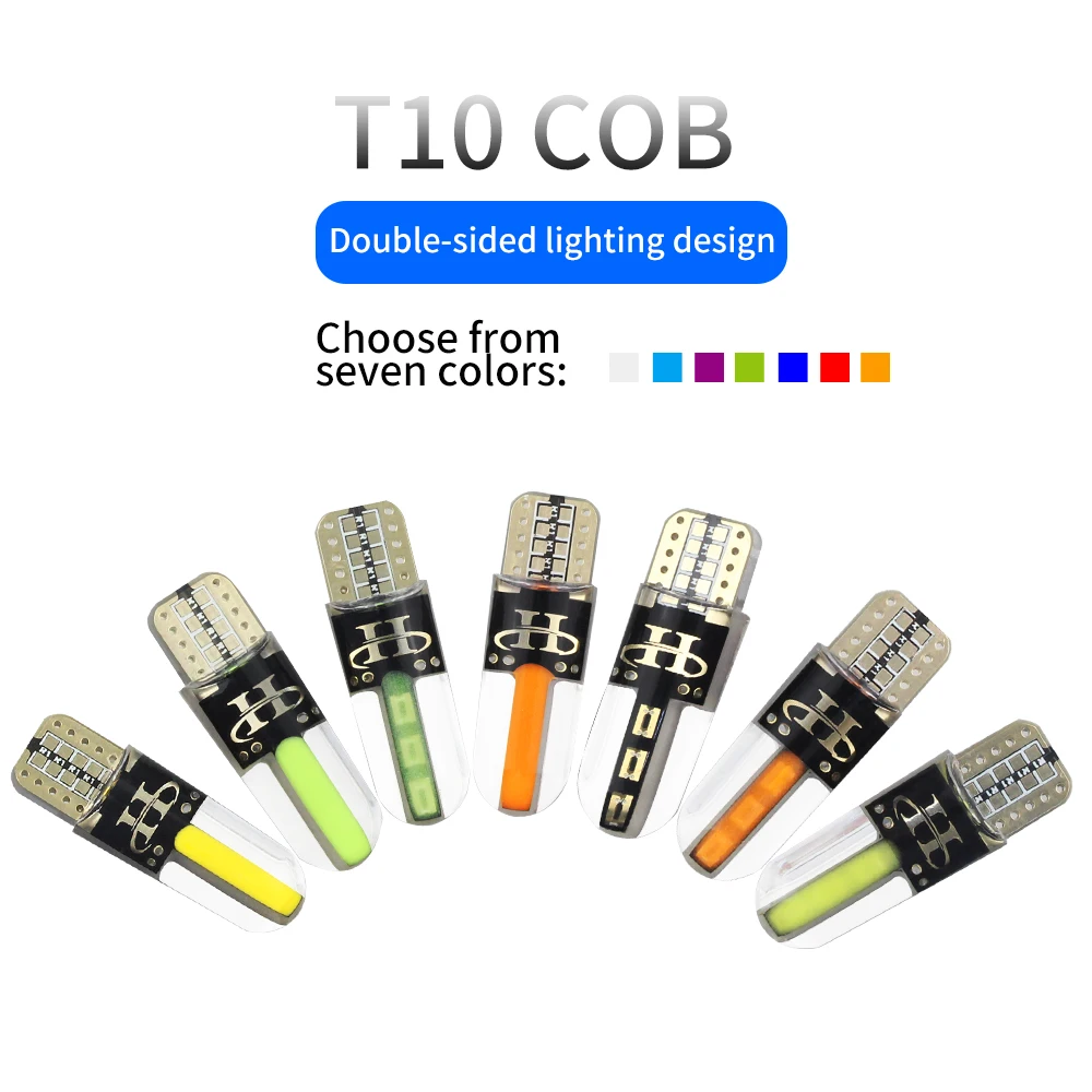 New T10 LED Canbus COB W5W 168 194 Silica gel Error Free Car Interior Lamp Dome Reading License Plate 12V | Автомобили и