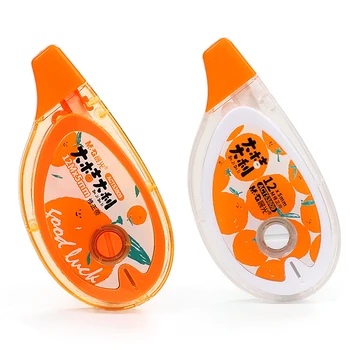 

1pc 12m Length Orange Pattern Correction Tape Creative Kawaii Exam White Out Correction Tape Stationery School Supplies Random