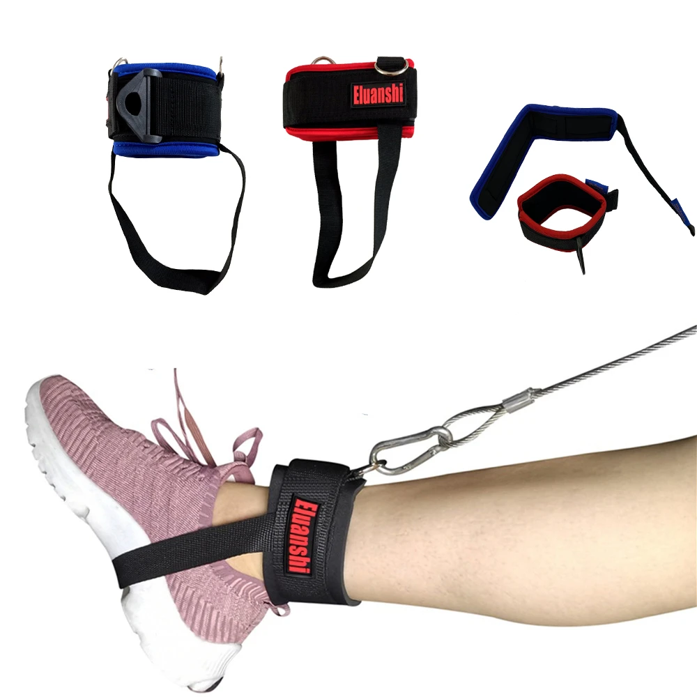 Adjustable Dring Ankle Straps Gym With Foot Strap Cable Machine