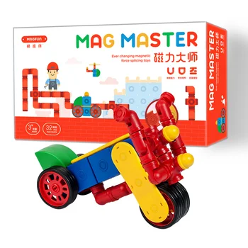 

New Creative 32Pcs/set DIY Magnetic Assembly Building Stacking Blocks Educational Construction Kit For Kids Parents Interaction