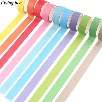 

Flyingbee 15mmX5m Basic Solid Color Washi Tape Rainbow Masking Tape Decorative Adhesive Tape Stickers Scrapbook Stationery X1008