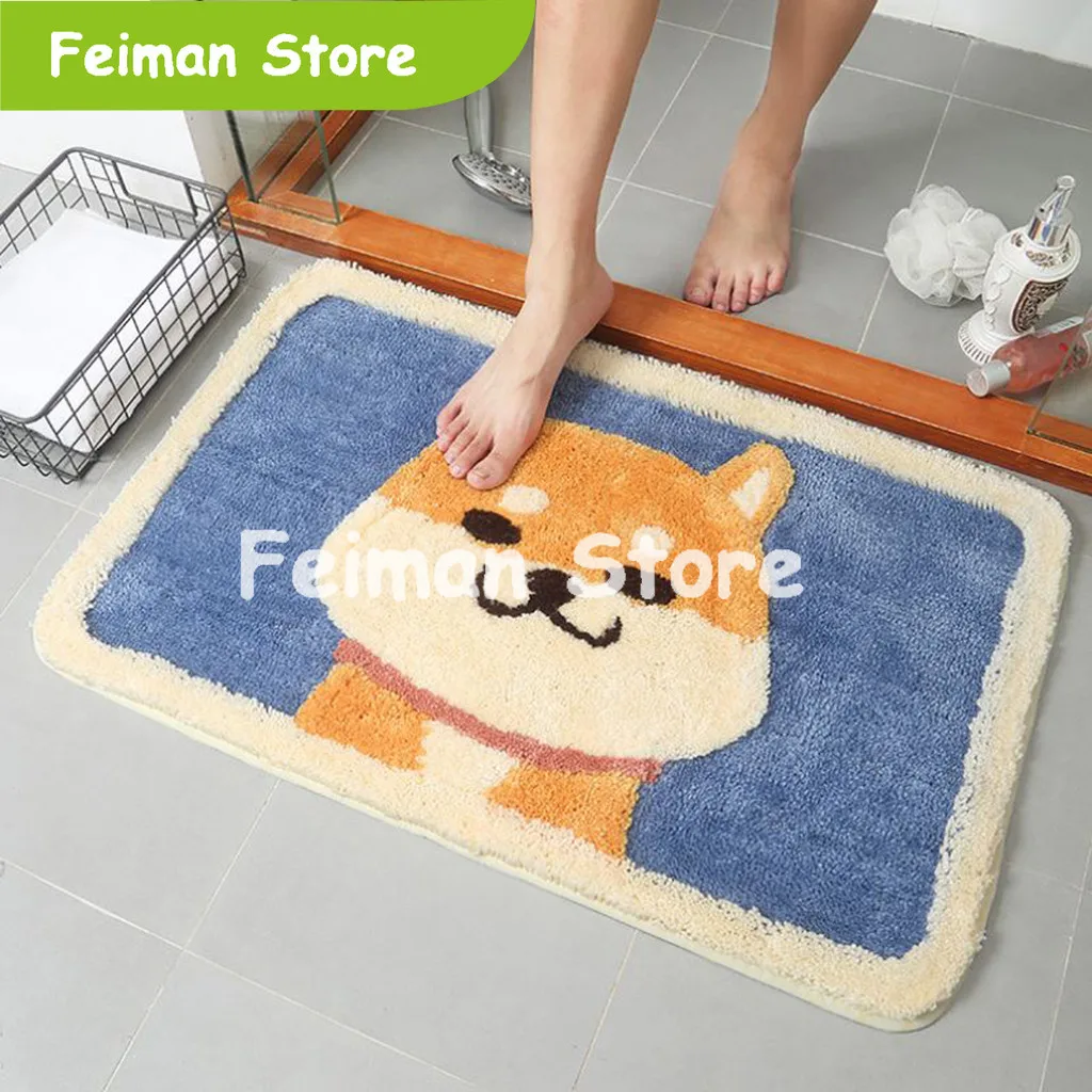 Мультяшные животные коврики шлюз двери ванной водопоглощающий Противоскользящий коврик ковер для кухонного пола