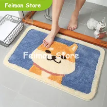 Мультяшные животные коврики шлюз двери ванной водопоглощающий Противоскользящий коврик ковер для кухонного пола