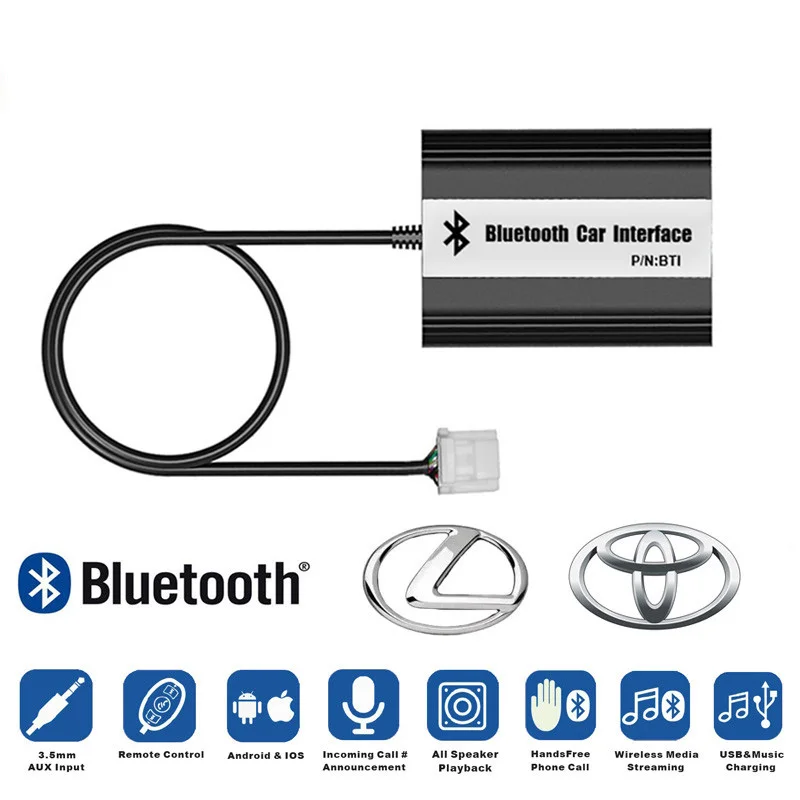 LISIDIC A2DP Автомобильный MP3 музыкальный плеер Bluetooth USB AUX адаптер для Тойота авенсис