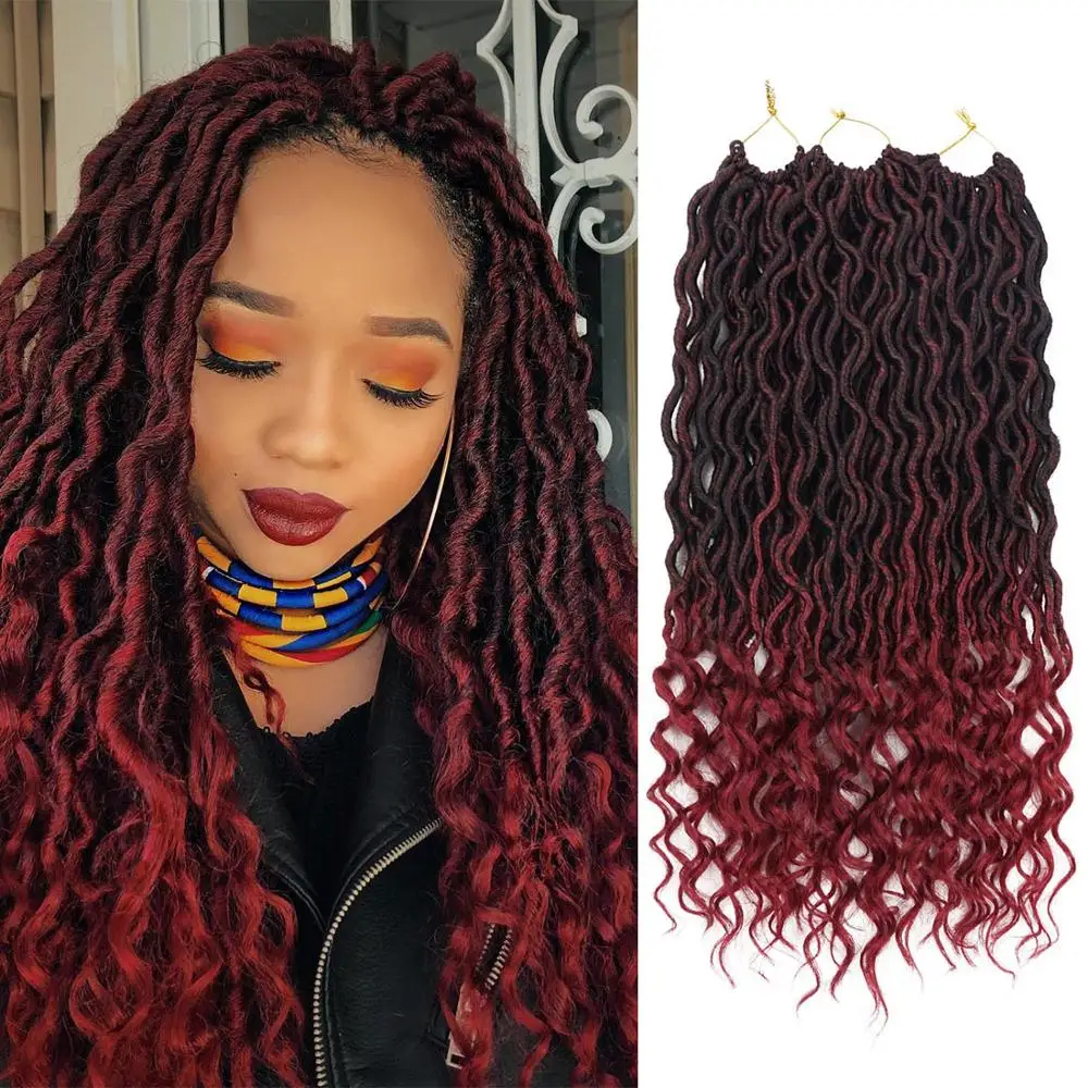 

Silky Strands 2X Bohemian Mambo Goddess Locs Crochet Hair Extensions For Crochet Braids Ombre Braiding Hair Synthetic Bulk