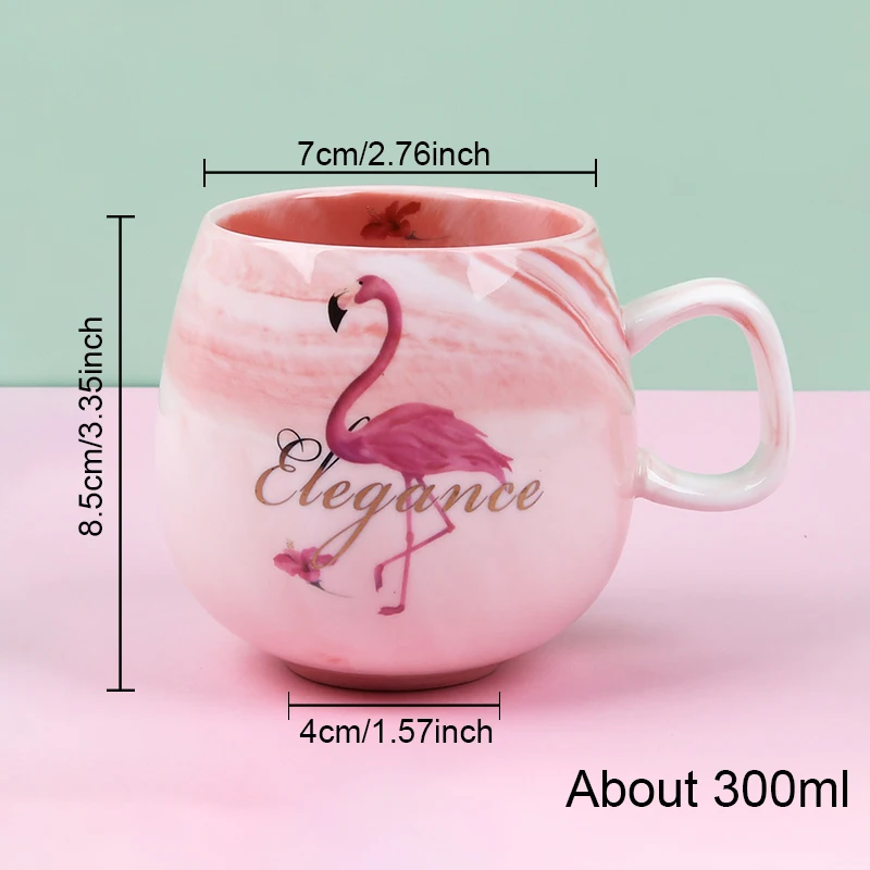 Мраморная кофейная кружка с фламинго керамическая чашка новая дорожная золотой