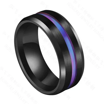

Men's Personality Single Digital Men's Ring Edition Tide Student Titanium Steel Lettering Ring