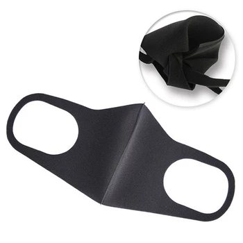 

1 Pc Nano-polyurethane Black Mouth Mask Reusable Anti Dust Mask Windproof Anti-PM2.5 Mouth-muffle Face Masks