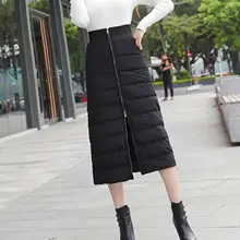 4XL,, хлопковая юбка для женщин, зимняя, размера плюс, на молнии, тонкая, с запахом, длинная, толстая, теплая, высокая талия, элегантные женские юбки