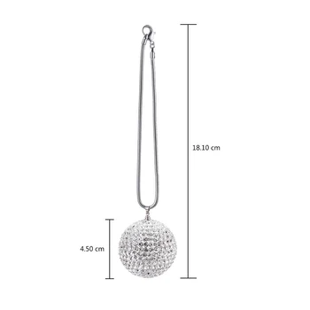 

Interior Crystal ball pendant For Car Rear View Mirror Pendant White 1 pcs