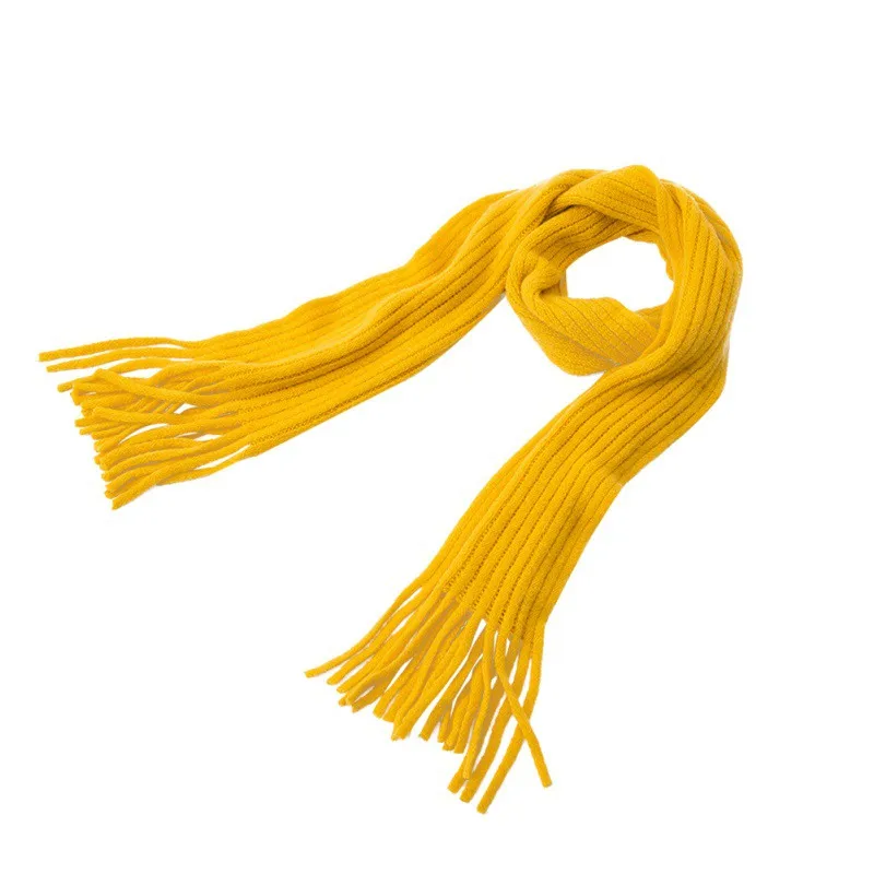 Аксессуары для малышей, зимний детский шарф для девочек, детский шарф, хлопковые утепленные шарфы, шарфы для маленьких девочек A1 - Цвет: Цвет: желтый