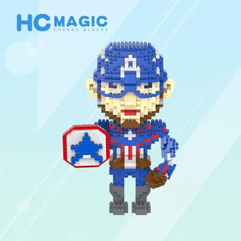 

Micro Drill Small Particles Building Blocks Creative Puzzle Assembling Science Education Children Toy Gift Captain America 9057