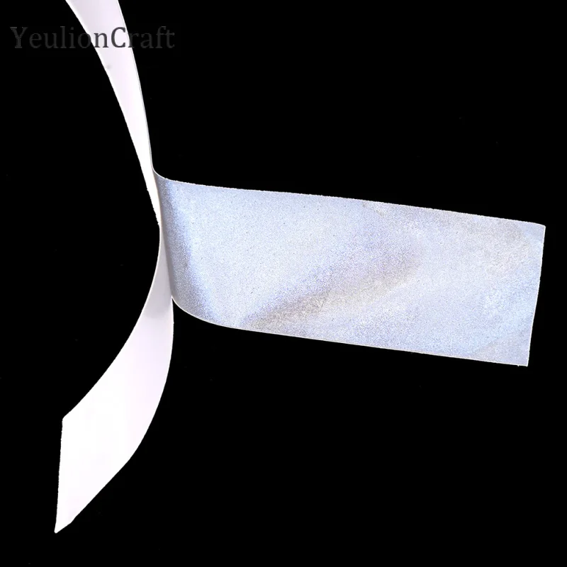 1.5/2/2.5CM Heat Transfered Reflective Tape Sticker Clothes Iron On Bag Shoes Diy Handmade Crafts