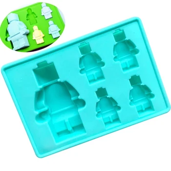 

5-hole robot silicone chocolate mold, silicone cake mold