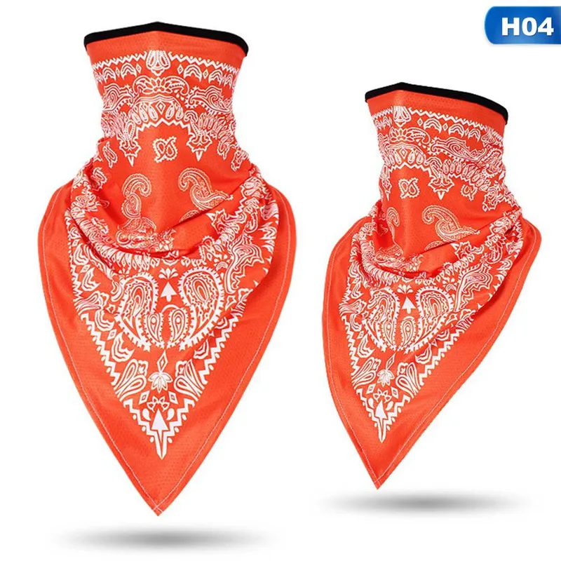 Длинная треугольная маска с капюшоном, быстросохнущая пескостойкая дышащая верхняя одежда для езды на шее, полотенце, велосипедная маска, велосипедная бандана, шарфы - Цвет: 04
