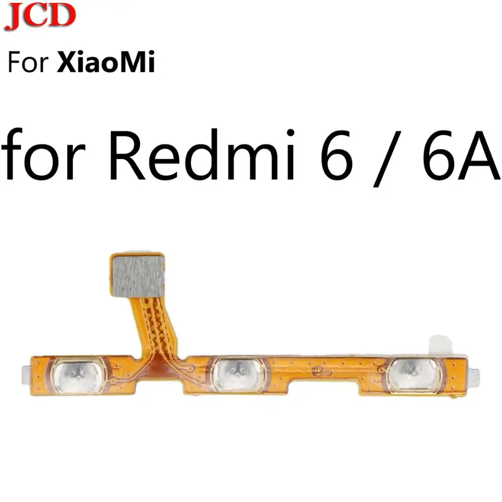 JCD 2 шт. кнопка регулировки громкости источник энергии переключатель вкл/выкл кнопка шлейф для Xiaomi Redmi 3X3 S 4A Note 7 6 2 5A 6A 5 Plus 4 3 Pro 4X глобальной - Цвет: For Redmi 6 6A