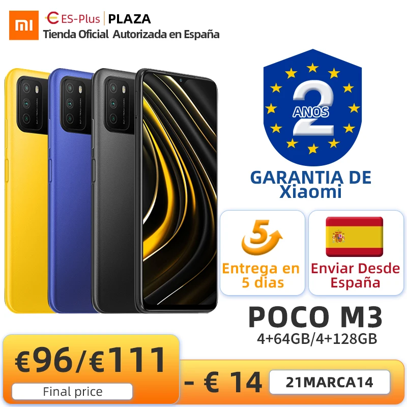 Versão global poco m3 4gb 64gb 128g smartphone snapdragon 662 octa núcleo 6.53 "dotdrop display 48mp triplo câmera 6000mah|Celulares| - AliExpress