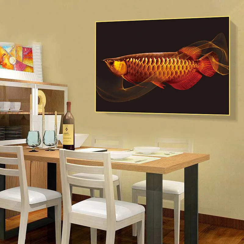 5D DIY Алмазная вышивка, круглый бриллиант Lucky red arowana картина полная Алмазная вышивка крестиком, рукоделие