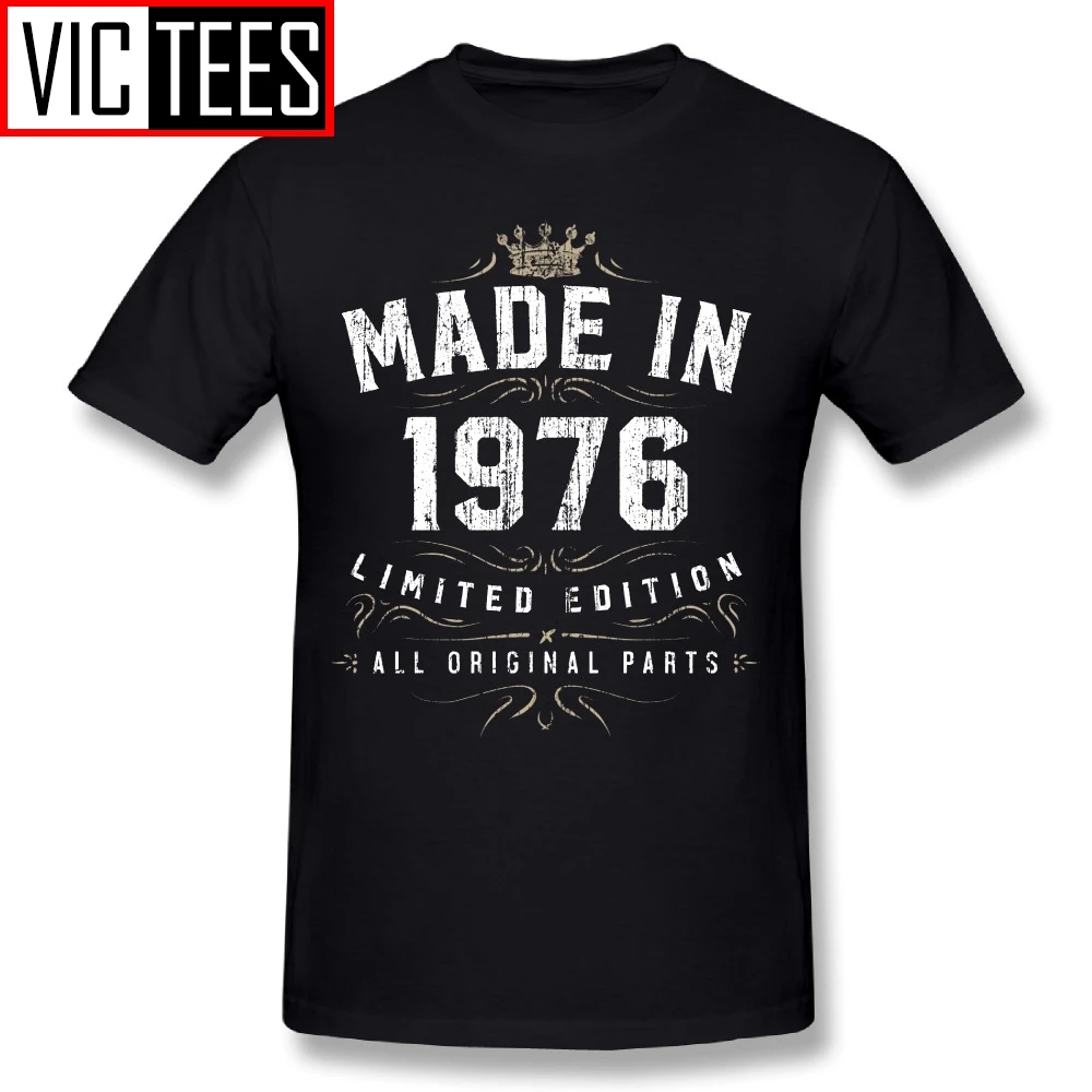 Camiseta Vintage 1976 Para Hombre – Diseño Cumpleaños 48 Años – Algodón 100% – Regalo Original