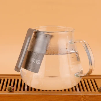 

Tea Strainer Tea Mesh Infuser Reusable Pure Titanium Teapot Loose Tea Leaf Spice Filter Grid Items Kitchen Accessories Leak