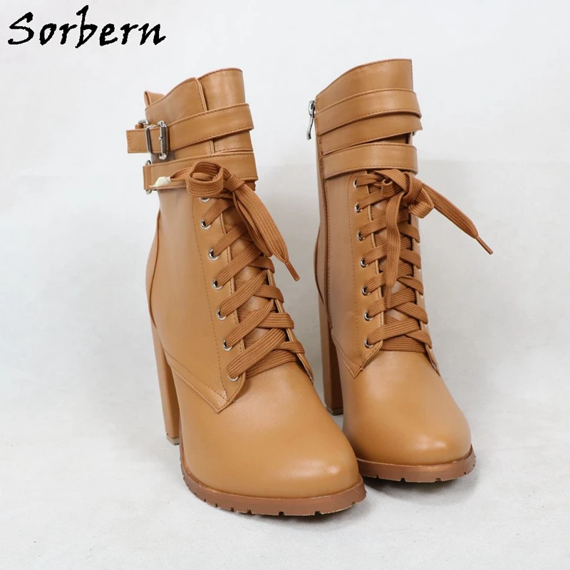 Womens Shoes Chunky Platform Boots 