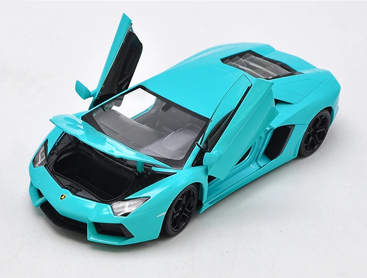 Welly 1/24 1:24 Lamborghini Huracan LP610-4 спортивный гоночный автомобиль Транспортное средство литье под давлением дисплей Модель игрушки на день рождения для детей мальчиков и девочек - Цвет: LP700-4 Blue