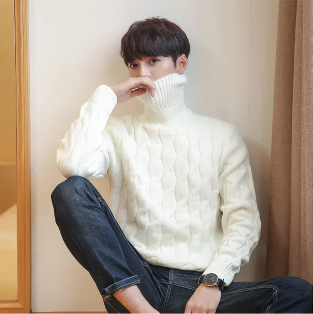 5xl Men Turtleneck Sweater Thick 