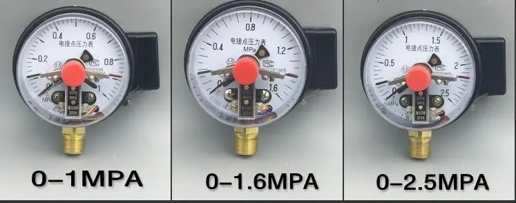Manometro YXC-100 электромагнитный вспомогательный осевой боковой Электрический контакт манометр контроль вакуумный стол 0-1mpa барометр