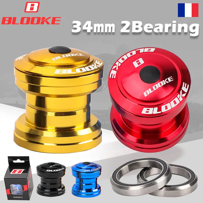 Mountain-Bike-Parts Fork-Stem Bicycle Headset Threadless 2-Bearing 34MM Sealed-Top-Cap-Cover