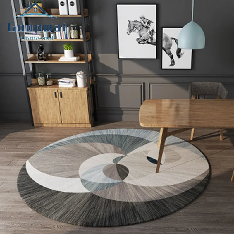 

Hot Modern Minimalist Thickened Round Rug Living Room Computer Chair Anti-slip Mat Home Decoration Bedroom Bathroom Round Rug