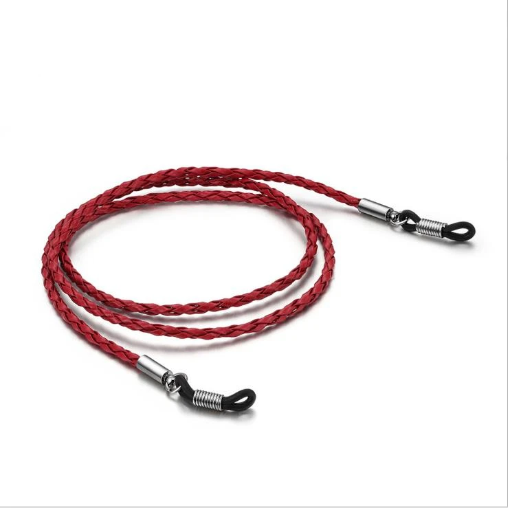 PU Twist Rope Glass Chain Color Cords Reading Glasses Chain Fashion Women Sunglasses Accessories Lanyard Hold Straps