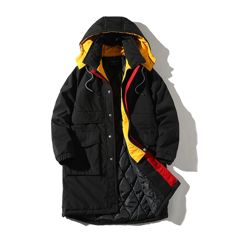 Man Winter Warm Parkas Korean Version X-long Coats | Мужская одежда