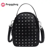 Роскошные Сумки Для женщин Сумки Дизайнерская маленькая сумка через плечо, Модная стильная обувь на заклепках Женская хозяйственная сумочки, сумки через плечо для Для женщин через плечо