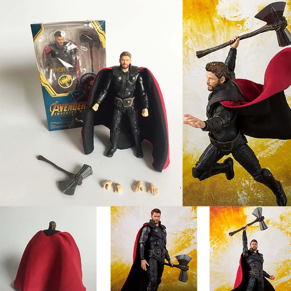 D in Retail Box Фильм Мстители 4 эндшпиль Marvel SHF танос Черная Вдова Тор Капитан Марвел Человек-муравей фигурка модель игрушки подарок - Цвет: D in Retail Box