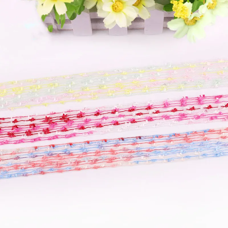 

5 Yards Tulle Lace Fabric Grosgrain Ribbon 26MM For Hair Bows DIY Crafts Handmade Garment Accessories