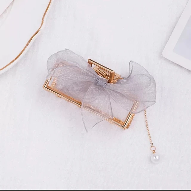 Bilandi 2021 New Metal Hair Claw Clips With Chain Tassel Glass Beads Butterfly Bow Dangle Hair Clips  For Women Hair Accessories hairpin-No 21
