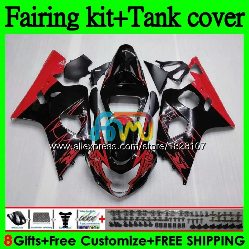 K4+ бак для SUZUKI GSX-R600 GSXR 750 600 R600 GSXR-750 94BS. 48 GSXR750 600CC 750CC GSXR600 04 05 2004 2005 Красный CORONA обтекатель