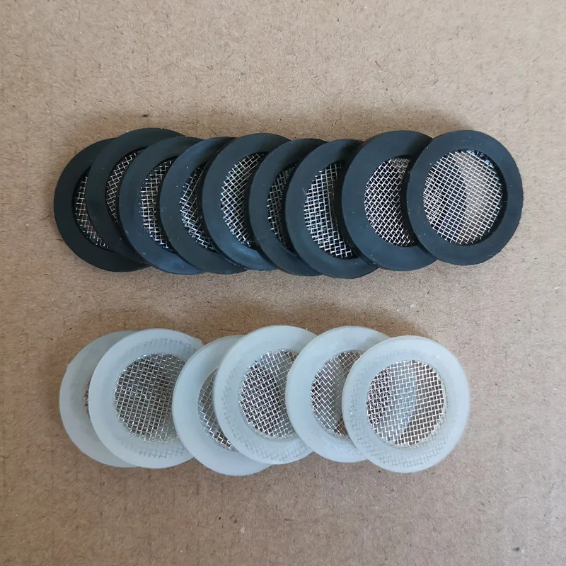10 Pcs Shower Head Washer Kit - Stainless Steel Flat Washers With Rubber O-Ring & Filter Net