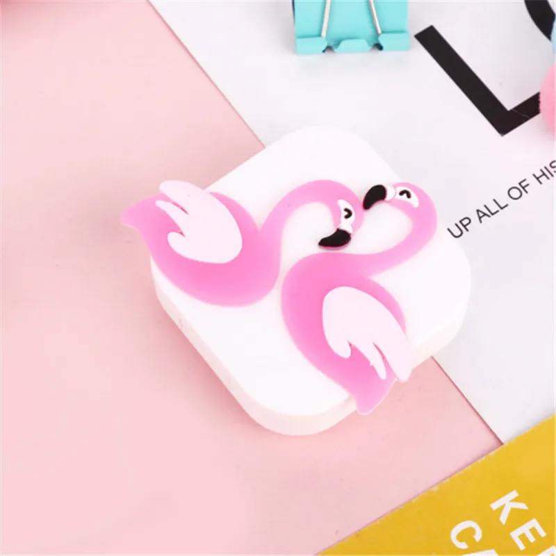 1 Pc Cute Cartoon Girl Heart Contact Lens Box St tudent Soft Younger Sister Glasses Box Beautiful Pupil Box Nursing - Цвет: 4