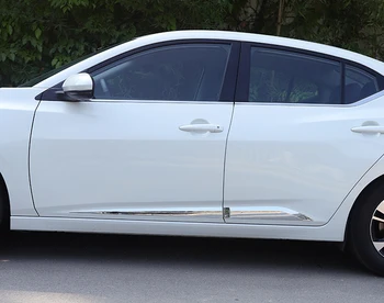 

For Nissan Sentra Sylphy B18 2019 2020 Exterior Car Accessories ABS Chrome Body Decorative Strip Cover Trim 4pcs