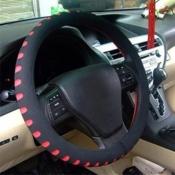 

Multi Color DIY Car Steering Wheel Cover Rubber PU Leather Auto Car Steering Wheel Cover 1pc