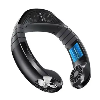 

Portable Hanging Neck Fan Wireless Audio Fan Portable Travel Mobile Phone Music Fan Neck-mounted Speaker