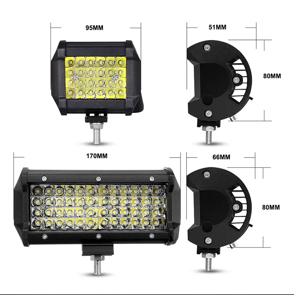 Nlpearl " 7" 72 Вт 144 Вт светодиодный рабочий светильник для тракторов 6000 К Точечный светильник светодиодный светильник бар внедорожная лодка автомобиль грузовик ATV внедорожник 4x4 12V 24V