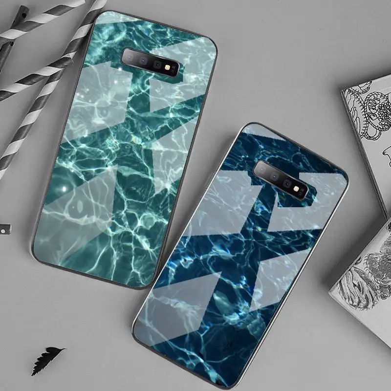 

Sea waves color pattern aesthetics Phone Case Tempered glass For Samsung S6 S7 edge S8 S9 S10 e plus note8 9 10 pro