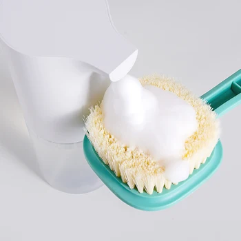 

Non Slip Long Handle Exfoliating Skin Cleaning Shower Bath Brush Home Portable Double Sided Nylon Hair Scrubber Hanging Hole