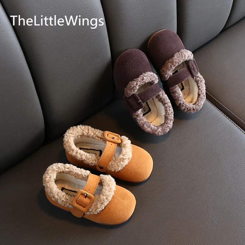 

New Children's Shoes Warm 1-2-3 Years Old Women's Slip-proof Soft Bottom Butterfly Knot Casual Shoes in Winter of 2019