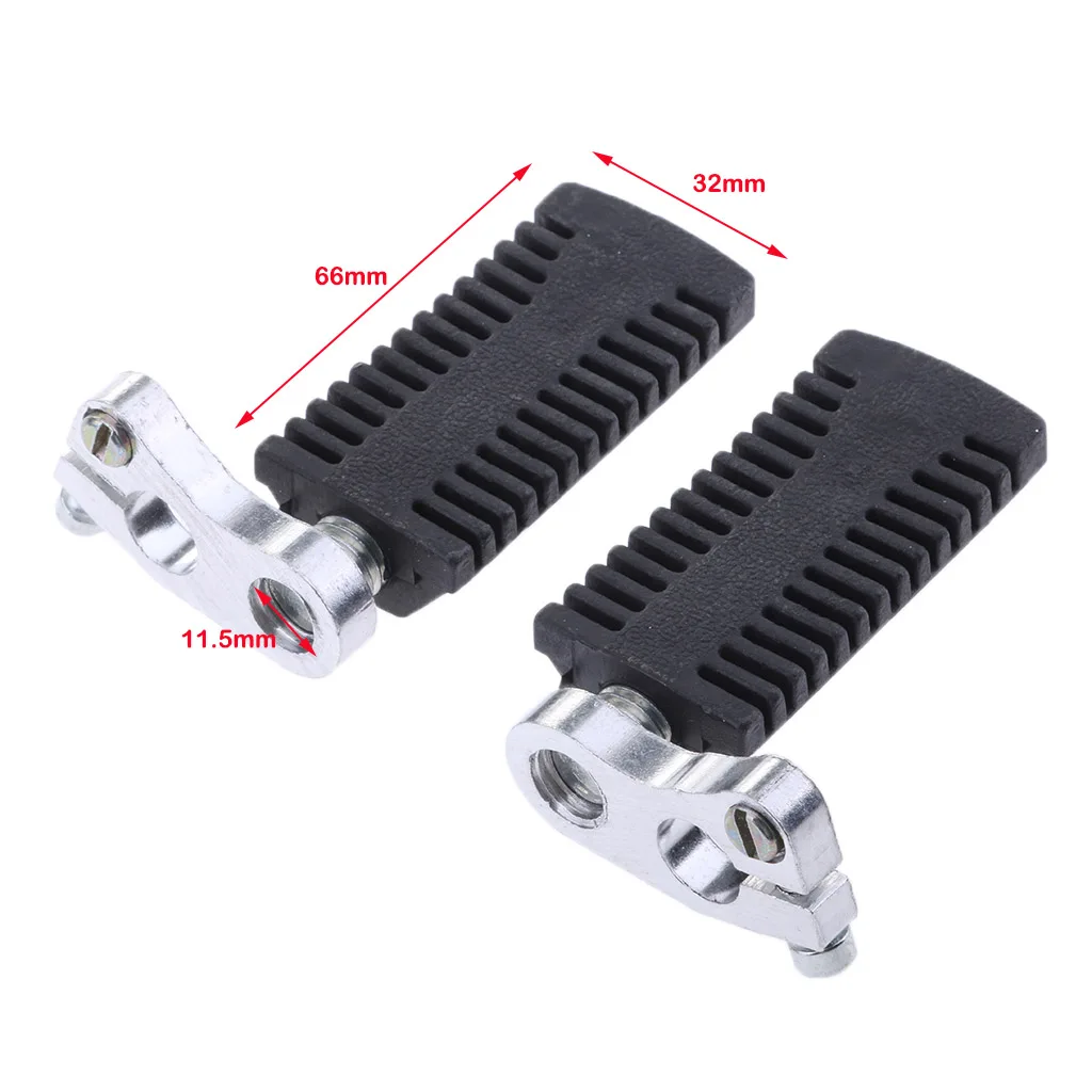 2x Iron Motorcycle Front Foot Pedals Footrests For 47cc/49cc Mini Pocket Dirt Bikes